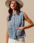 The Jessa Scalloped Denim Vest