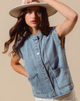 The Jessa Scalloped Denim Vest