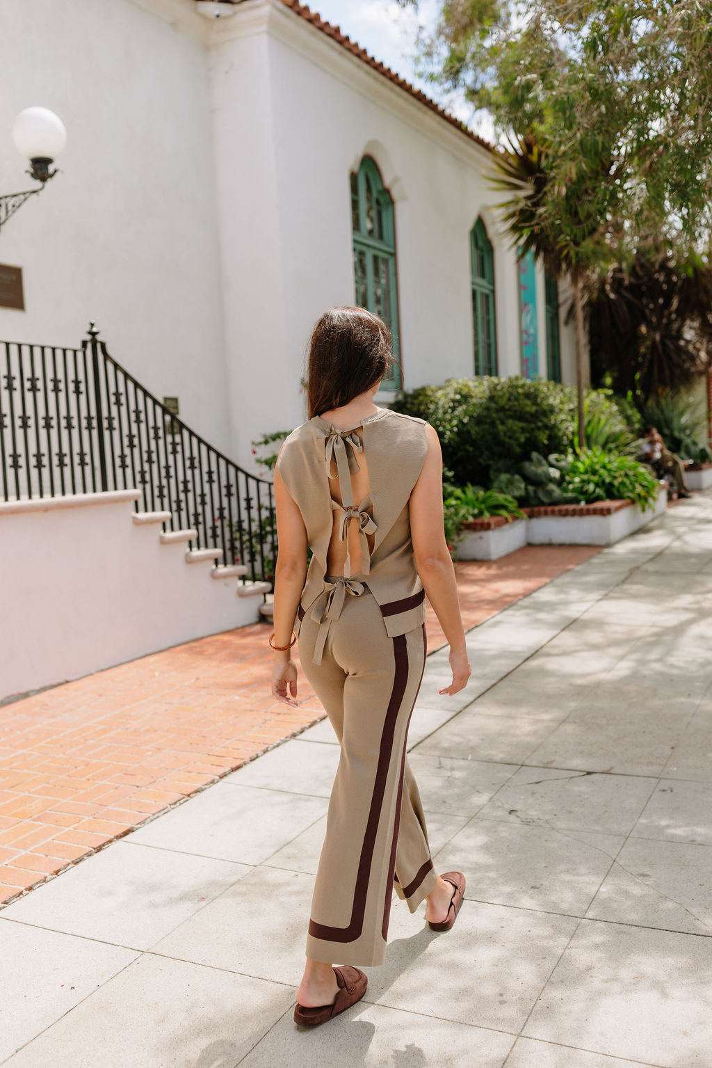 The Nola Border Striped Top + Pant Set - Sold Separately