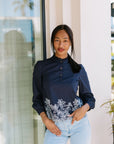 The Samara Embroidered Blouse Top