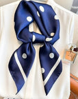 The Abby Polka Dot Satin Scarf
