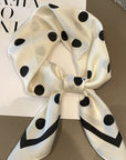 The Abby Polka Dot Satin Scarf