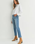 The Adele Classic Straight Leg Jeans by Just Black Denim