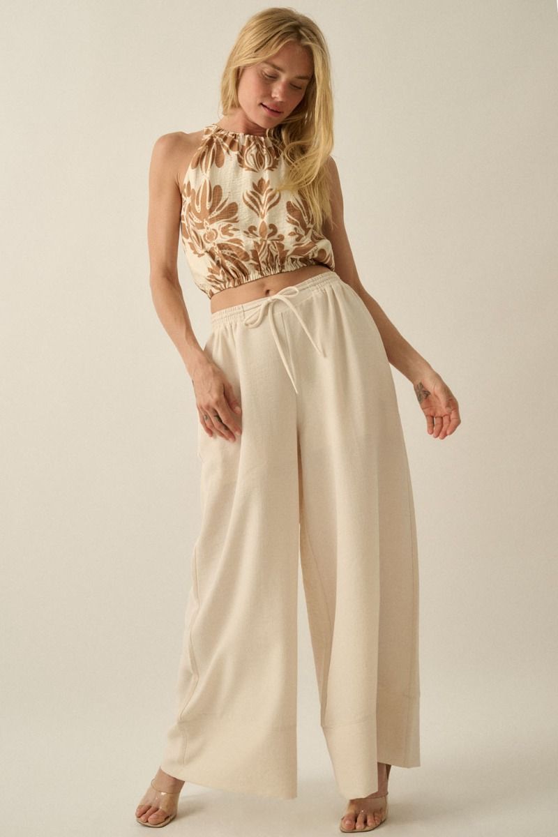 The Adira Floral Halter Top