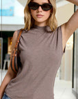 The Adriene Sleeveless Mock Neck Top