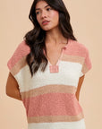 The Aislin Color Block Sweater Top