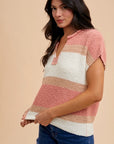 The Aislin Color Block Sweater Top