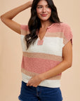 The Aislin Color Block Sweater Top
