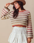 The Alexis Gradation Stripe Sweater Top