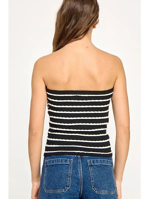 The Alora Striped Tube Top