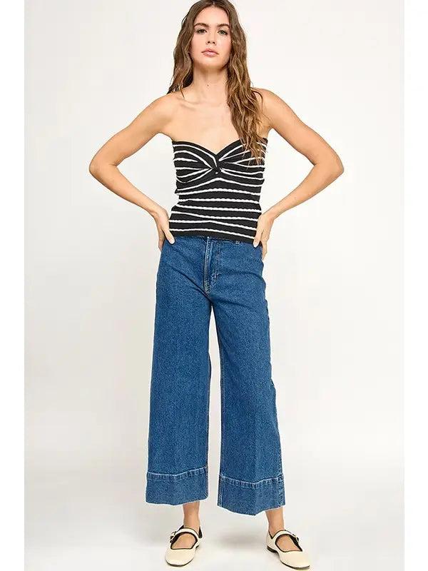 The Alora Striped Tube Top