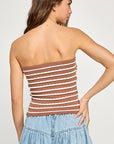 The Alora Mink Striped Tube Top