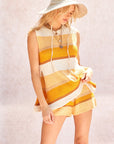 The Amber Striped Knit Top + Shorts Set - Sold Separately