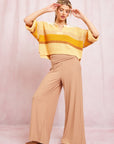 The Amber Striped Patch Sweater