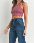 The Amyl Dark Denim Cargo Wide Leg Jeans