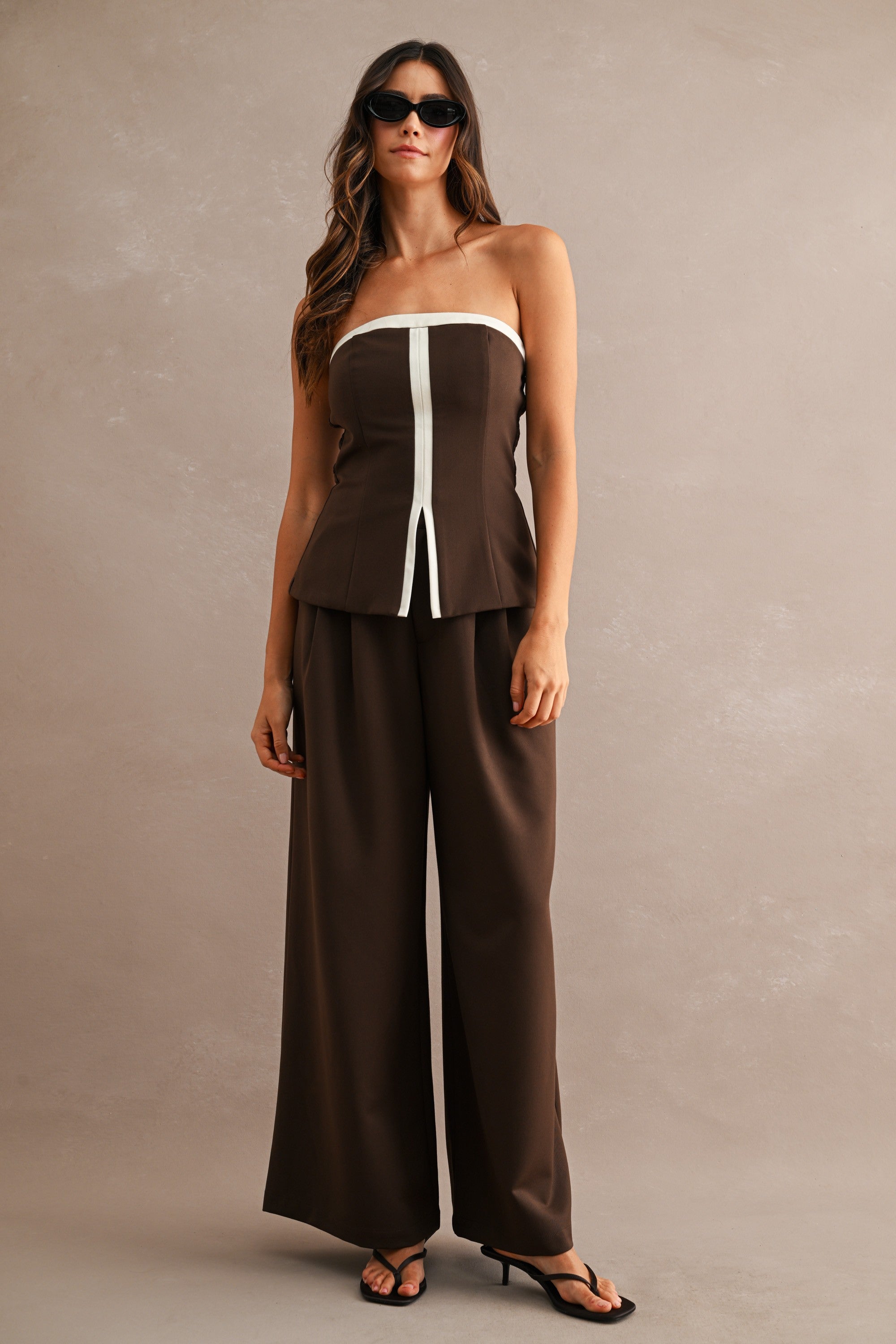 The Rylan Contrast Top + Pant Set - Sold Separately