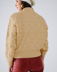 The Anastasia Chunky Knit Bomber Jacket