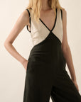The Angi Black Colorblock Jumpsuit