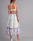 The Arabella Floral Border Midi Dress