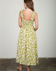 The Ariadne Olive Foliage Midi Dress