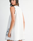 The Arya Floral Scalloped Mini Dress