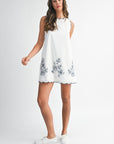 The Arya Floral Scalloped Mini Dress