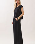 The Asha Black Top + Pant Set - Sold Separately