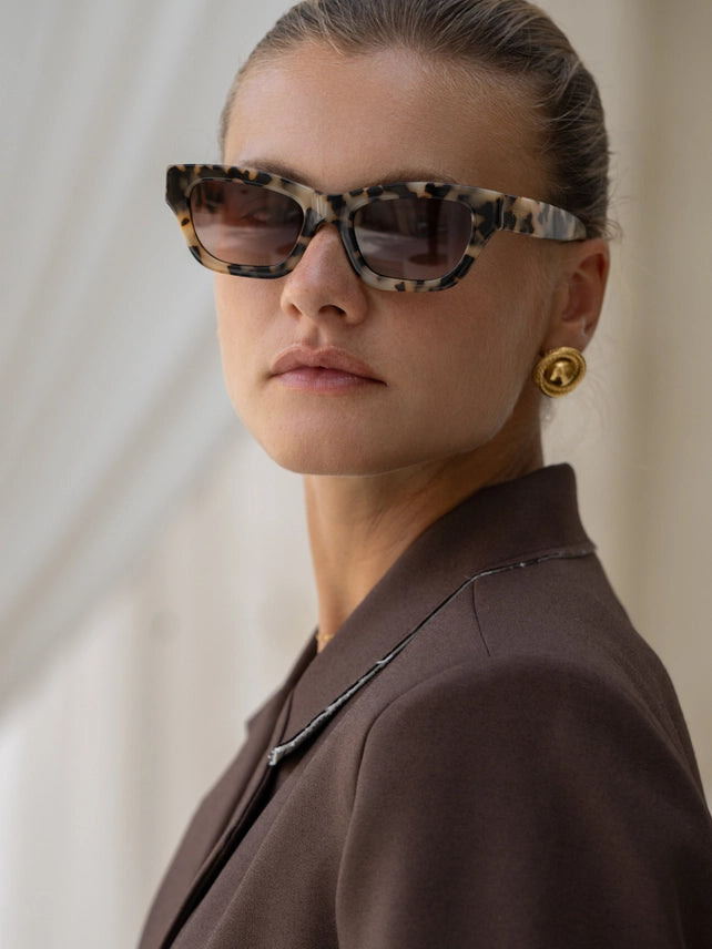 The Aurora Milky Tortoise Acetate Cat Eye Sunglasses