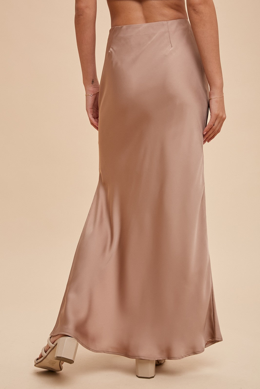 Satin skirt clearance maxi