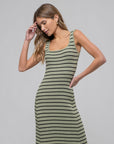 The Ava Striped Long Dress