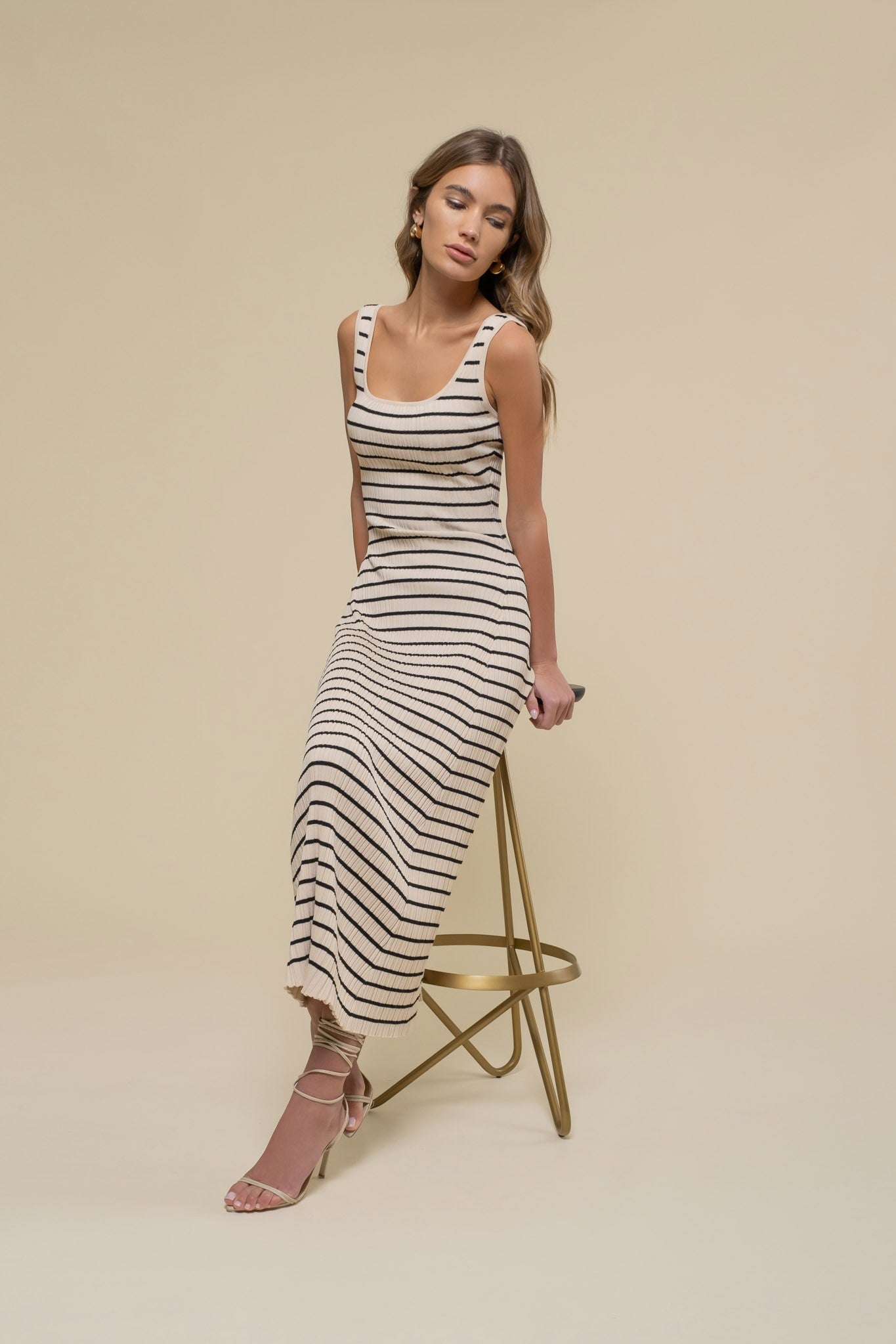 The Ava Striped Long Dress