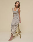 The Ava Striped Long Dress