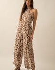The Avayah Chocolate Convertible Halter Jumpsuit