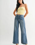 The Avery Micro Patch Pocket Wide Leg Jeans