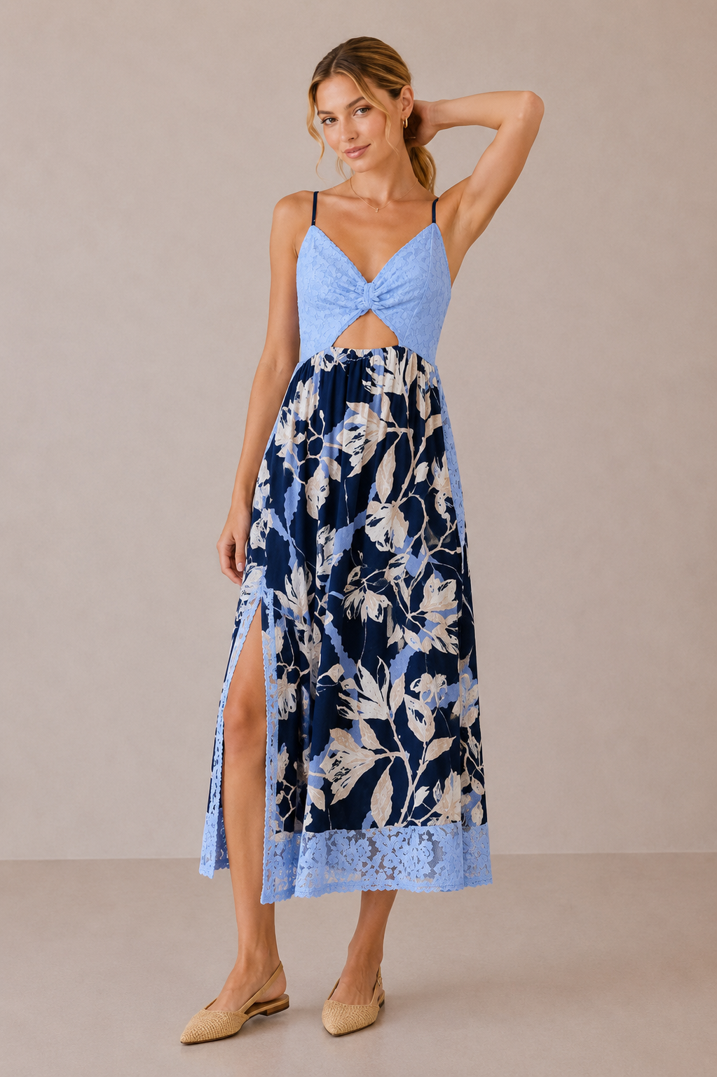 The Cressida Lace Cutout Midi Dress – Thread + Seed