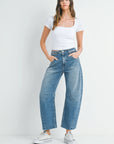 The Bella Seamed Barrel Jeans