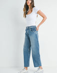 The Bella Seamed Barrel Jeans