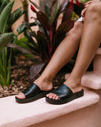 The Vera Black Slide Sandal