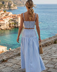 The Quilla Striped Top + Skirt Set - Sold Separately