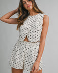 The Bailey Polka Dot Top + Short Set - Sold Separately