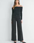 The Beatrice Black Wide Leg Jeans