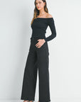 The Beatrice Black Wide Leg Jeans