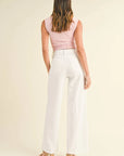 The Beatrice White Wide Leg Jeans