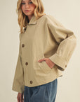 The Birdie Asymmetric Button Jacket