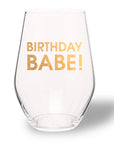 The Birthday Babe Stemless Wine Glass