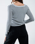 The Blaire Striped Knit Sweater