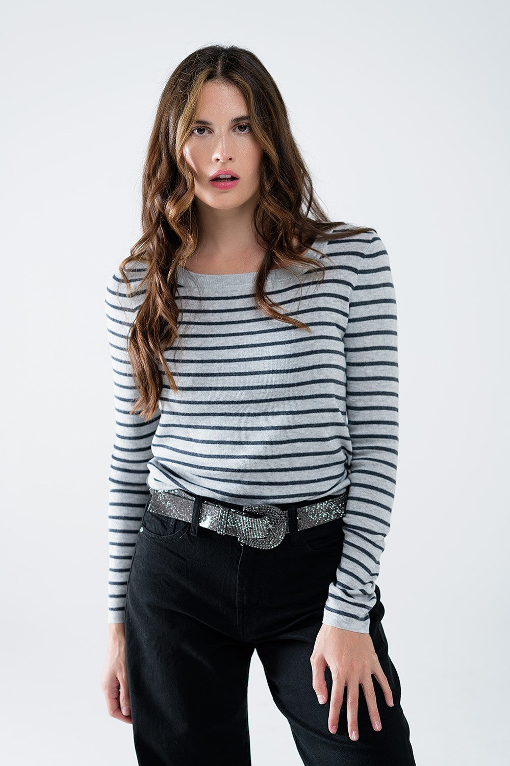 The Blaire Striped Knit Sweater