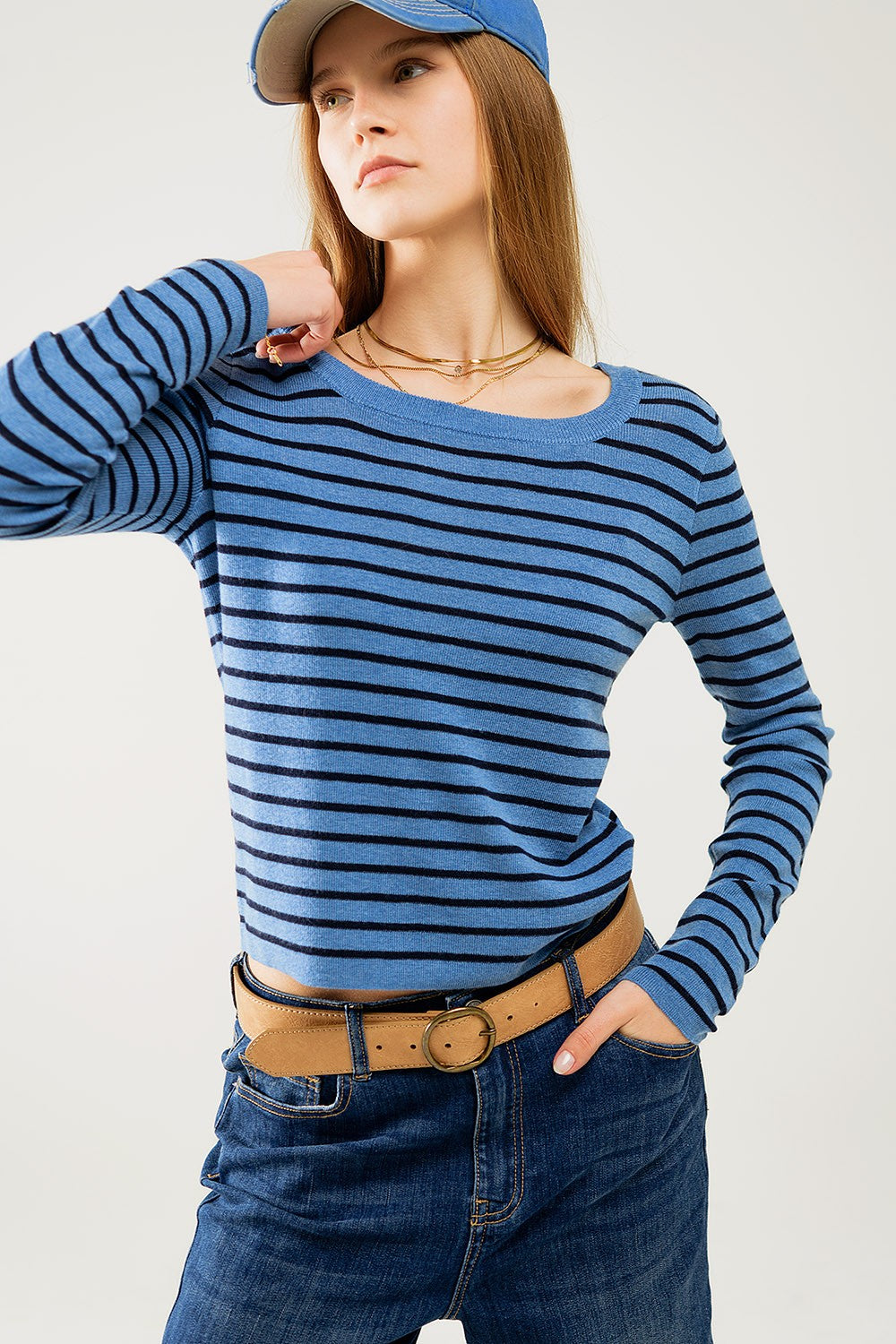 The Blaire Striped Knit Sweater