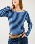 The Blaire Striped Knit Sweater