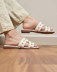 The Bobbie White Studs Sandals